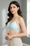 Zivame Dreamcatcher Padded Non Wired Medium Coverage Lace Bra - Crystal Blue — thumbnail 2